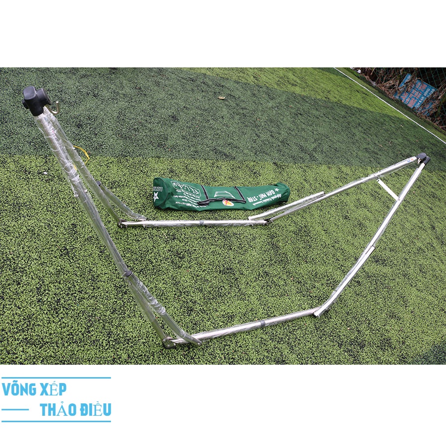 Giường xếp bố vải khung sơn tĩnh điện 77CM_Võng Xếp Thảo Điều