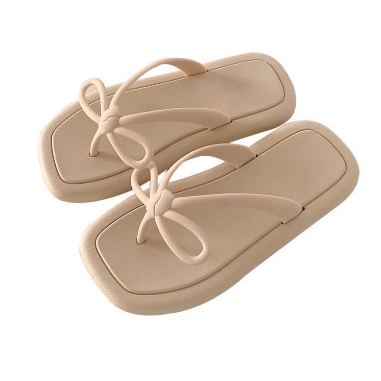 Dép kẹp nơ 3 màu cực iu chất liệu nhựa dẻo chống thấm nước đi biển đi mưa - DL145