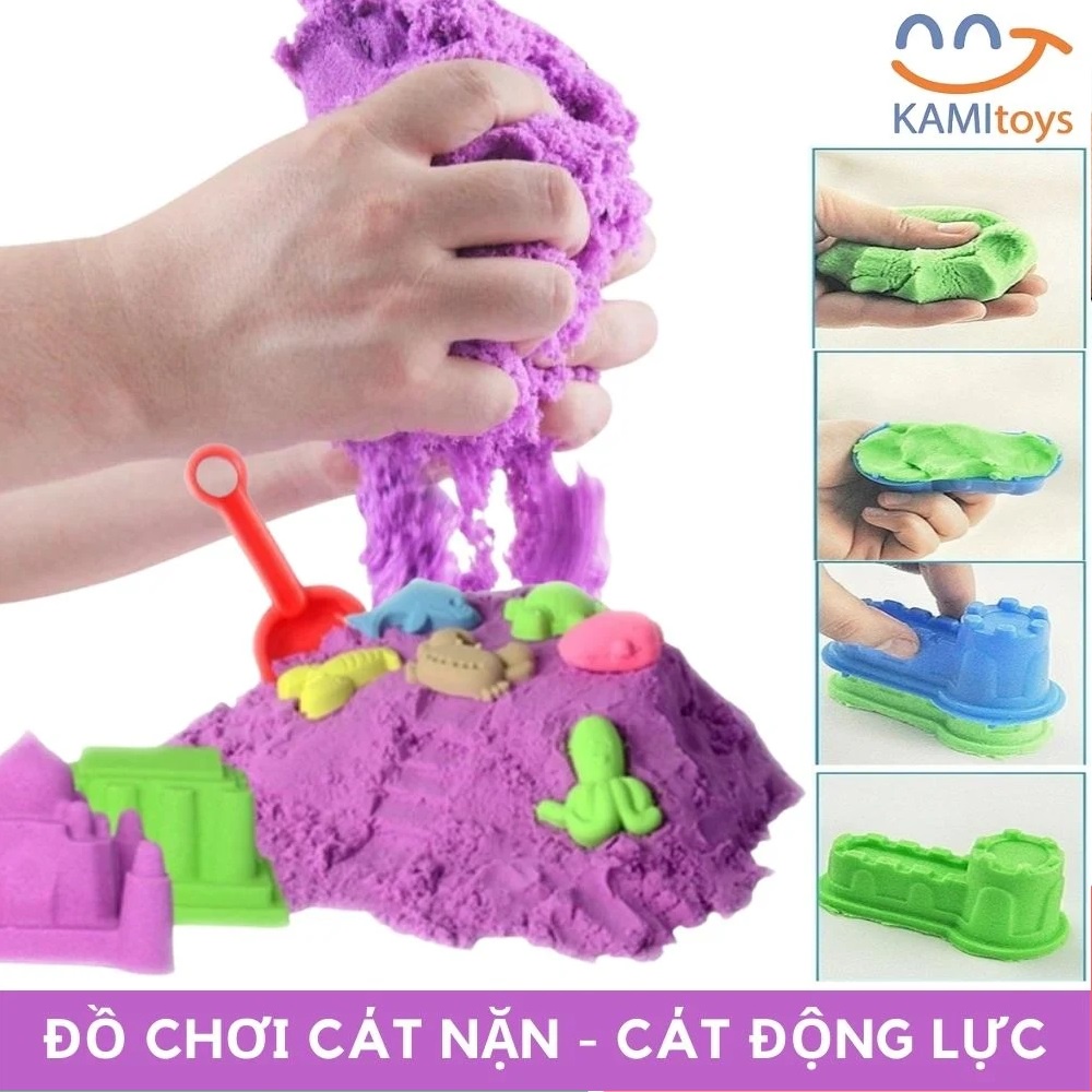 Đồ chơi cát động lực tránh dính tay và dây màu loại 0,5kg (Không kèm khuôn) Cát nặn vi sinh an toàn mã 50014