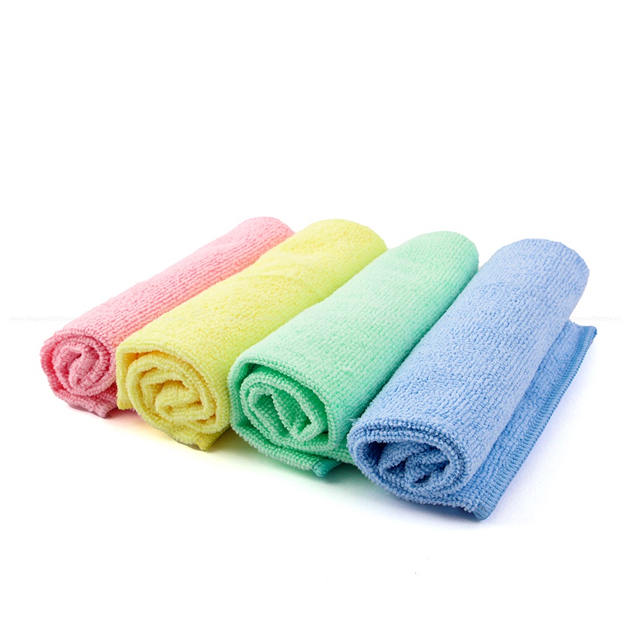 Khăn Lau Microfiber CIND Màu Lá  Nhập Khẩu Chính Hãng