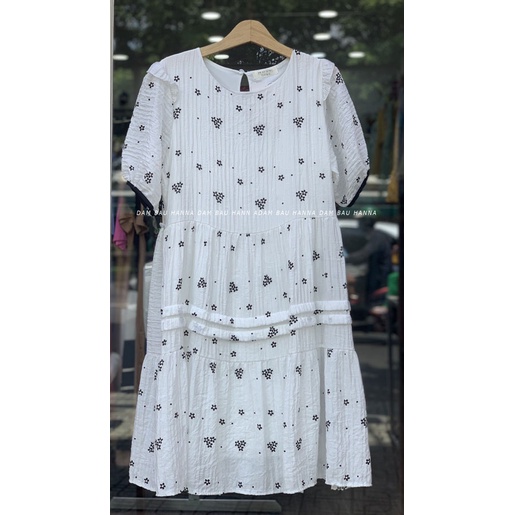 [HCM] Đầm bầu dễ thương cho mẹ trẻ hàng cotton thoáng mát mềm không nhăn kiểu trẻ giá rẻ free size 40-65kg