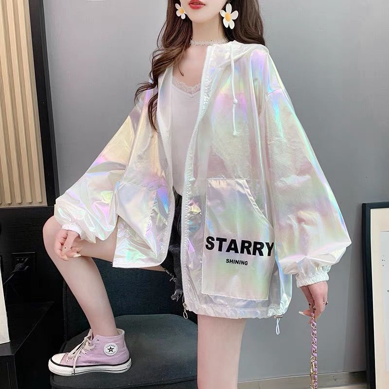 Áo Khoác Chống Nắng Mỏng Có Mũ Trùm Dáng Rộng Thời Trang Mùa Hè Hàng Mới 2022 Dành Cho Bạn Nữ
