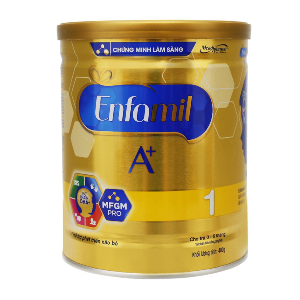 Sữa Bột Enfamil A+ 1 và MFGM Loại 400kg Cho trẻ Từ 0-6 Tháng Tuổi