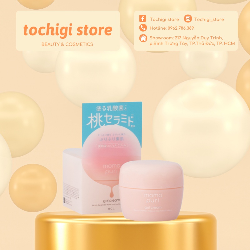 Kem dưỡng ẩm trái đào MomoPuri Gel Cream se khít lỗ chân lông và cân bằng da Nhật Bản 80g