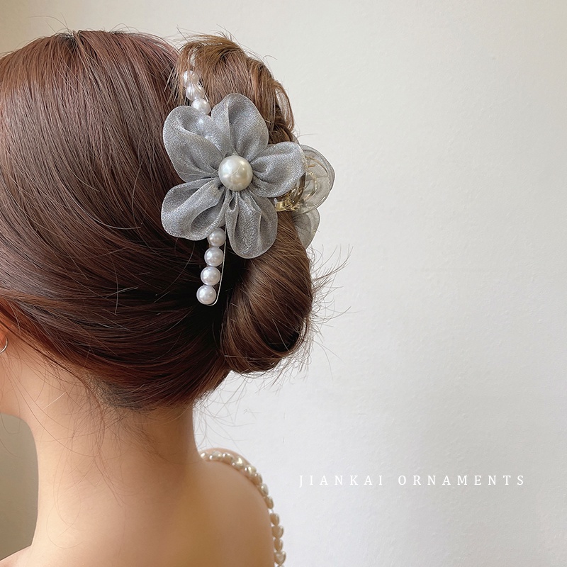 Kẹp Tóc Hình Hoa Đính Ngọc Trai Nhân Tạo Thời Trang Hàn Quốc Cho Nữ