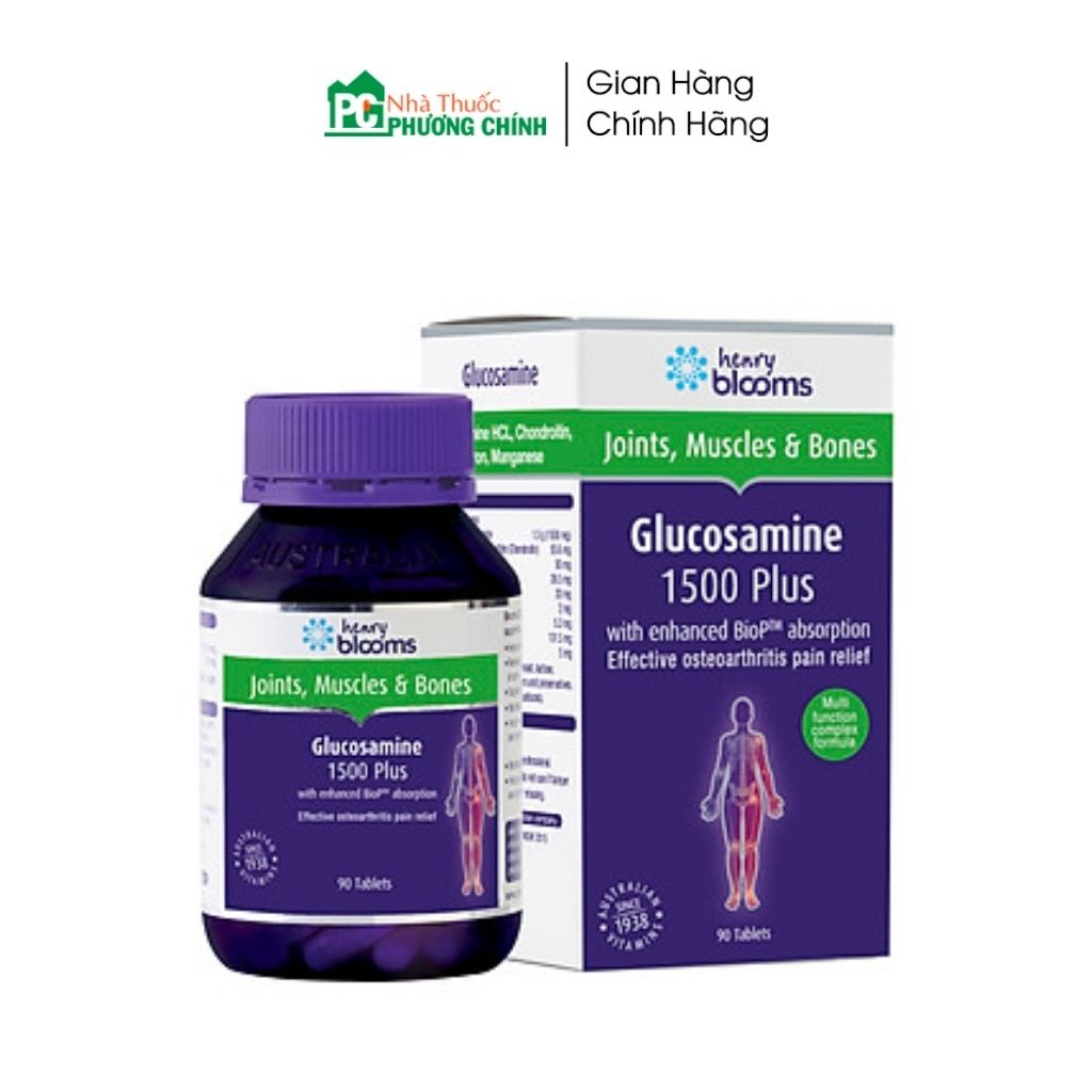 Viên Uống Xương Khớp Henry Blooms Glucosamine 1500 Plus - Giúp Vận Động Linh Hoạt, Giảm Thoái Hóa Khớp