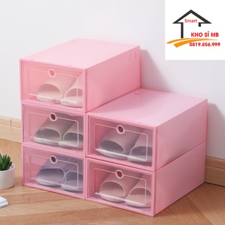 hộp đựng giày nắp trong suốt, hộp giày nhựa thông minh có thể xếp tầng giữ sạch giày dép, gọn gàng  kho sỉ mb
