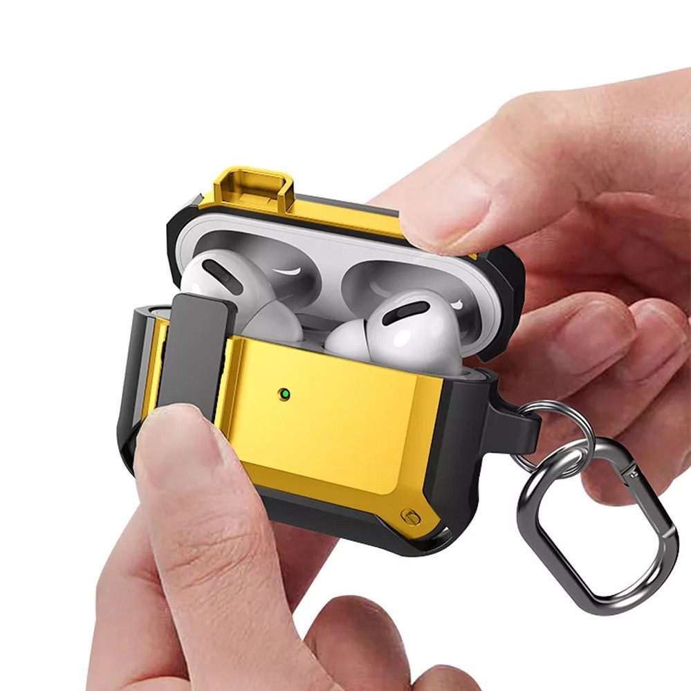 Vỏ Bảo Vệ Hộp Sạc Tai Nghe AirPods 1 2 3 Pro 2 Pro2 Không Dây Chống Rơi Chống Sốc Có Khóa