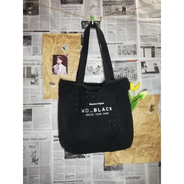 Túi Tote Đen Basic 2Hand
