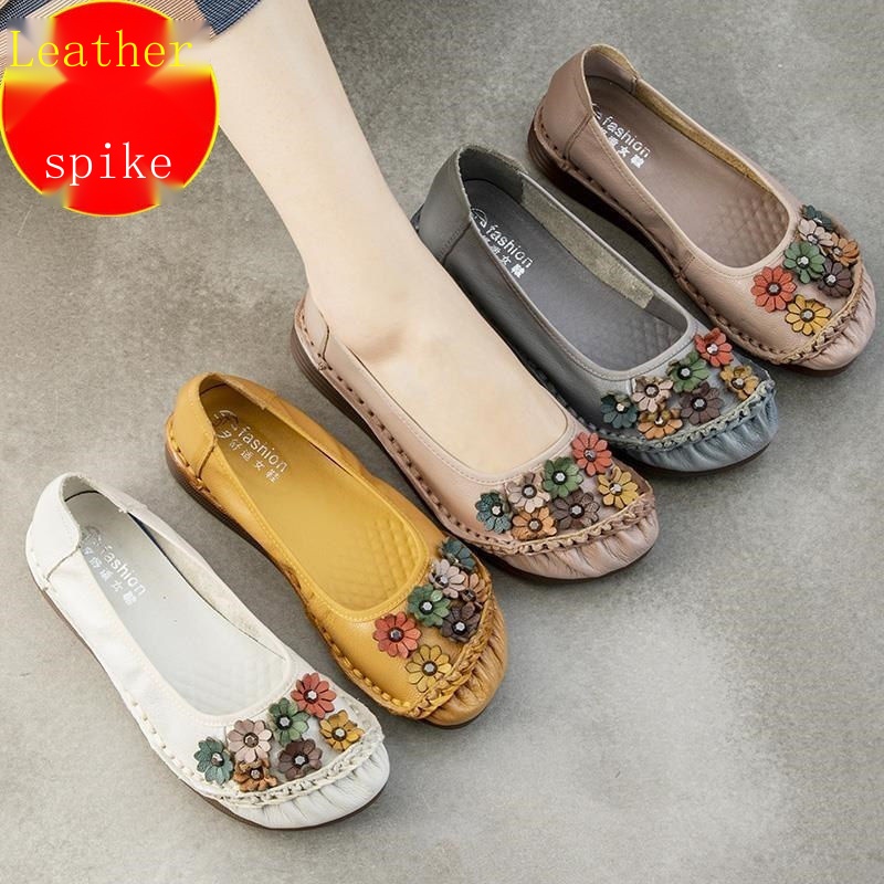 Giày Búp Bê Đế Phẳng Mềm Mại Thoải Mái Phong Cách Dân Tộc retro Mùa Xuân 2022