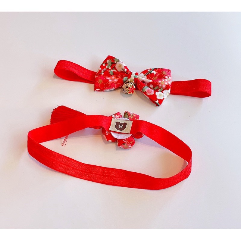 Băng đô, dây buộc đỏ Tết cho bé
