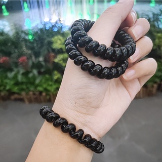 Set 5 cột tóc lò xo màu đen (có thể làm vòng tay móc khóa)