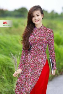 Vải áo dài in hoa nhí