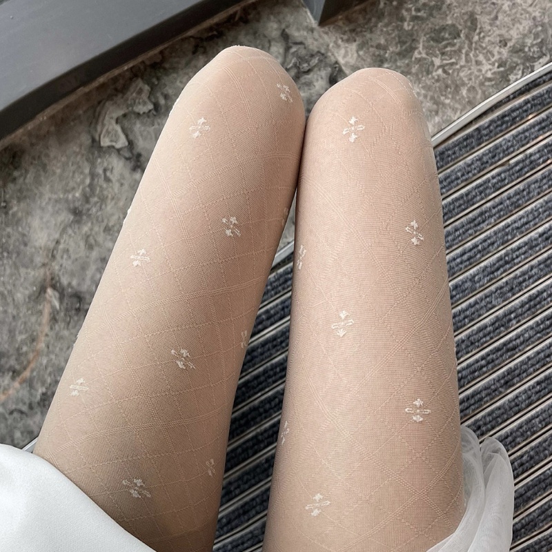Quần tất xuyên thấu họa tiết kim cương và cỏ ba lá quyến rũ cho nữ