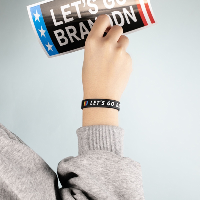 Vòng Tay Silicone In Chữ Let s Go Brandon Phong Cách Âu Mỹ Thời Trang Cho Cặp Đôi