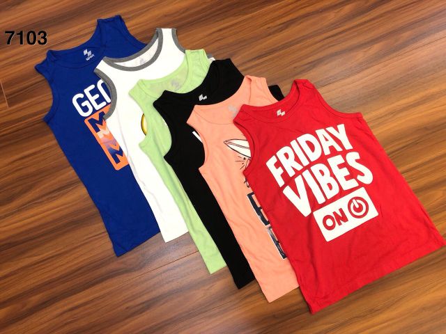 Áo bé trai nhiều màu sát nách Cambodia dư xịn