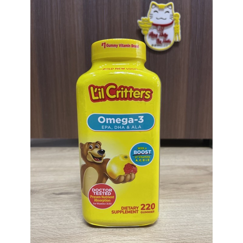 Kẹo gấu gummy omega 3 l’il critters mỹ 220 viên