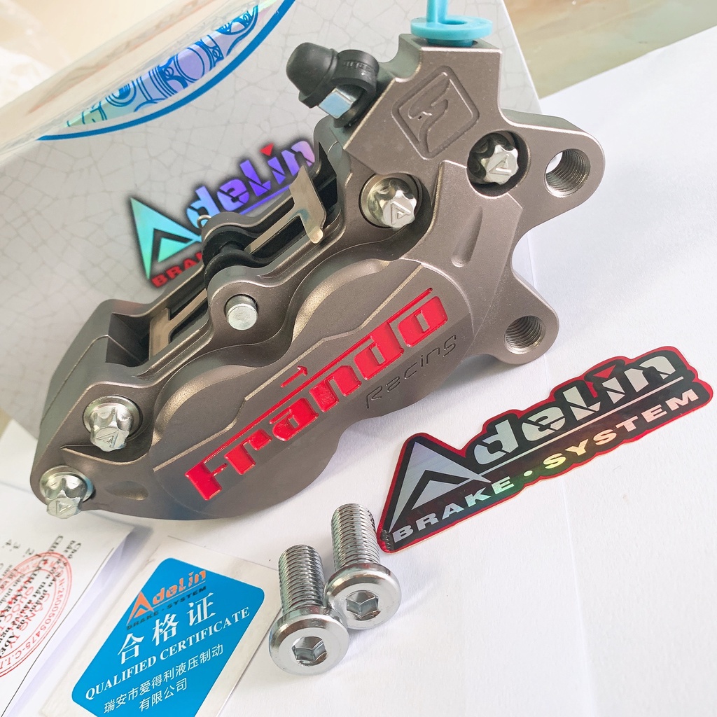 CHÍNH HÃNG 100% - BẢO HÀNH HÃNG ❌ HEO_DẦU_MOD FRANDO 4PISTON đối xứng (Màu Xám)