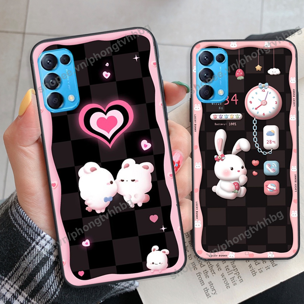 Ốp lưng Oppo Reno5 4G / Reno5 5G / Reno 5 gấu,thỏ trắng , đồng hồ dễ thương cute cực đẹp
