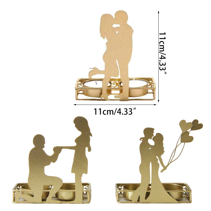 Giá Đỡ Đèn Cầy Bằng Kim Loại Trang Trí Tiệc Cưới Lãng Mạn
