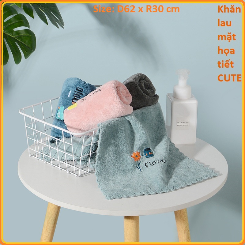Khăn Mặt Mềm Mịn Siêu Thấm Hút- Họa Tiết CUTE #KM001