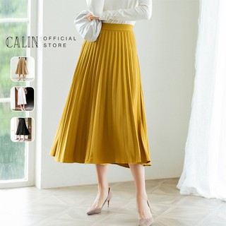 Chân váy dáng dài xếp ly Calin nhiều màu mẫu mới 2023