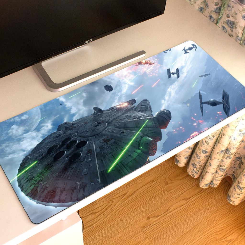 Tấm Lót Chuột Và Bàn Phím Cỡ Lớn In Hình star wars Độc Đáo