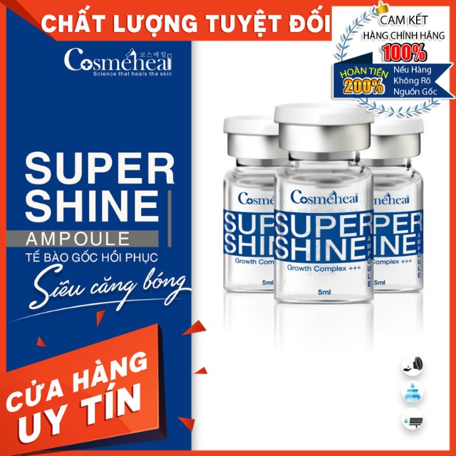 [HÀNG NHẬP KHẨU] Tế Bào Gốc Phục Hồi Căng Bóng Da, Giảm Nhăn, Cấp Ẩm Cosmeheal Supershine Ampoule