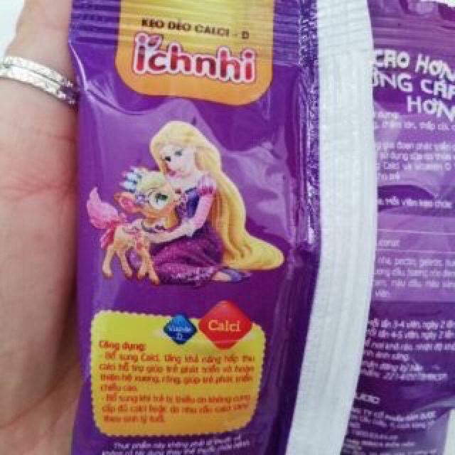 kẹo dẻo calci d, kẽm, probiotics ích nhi