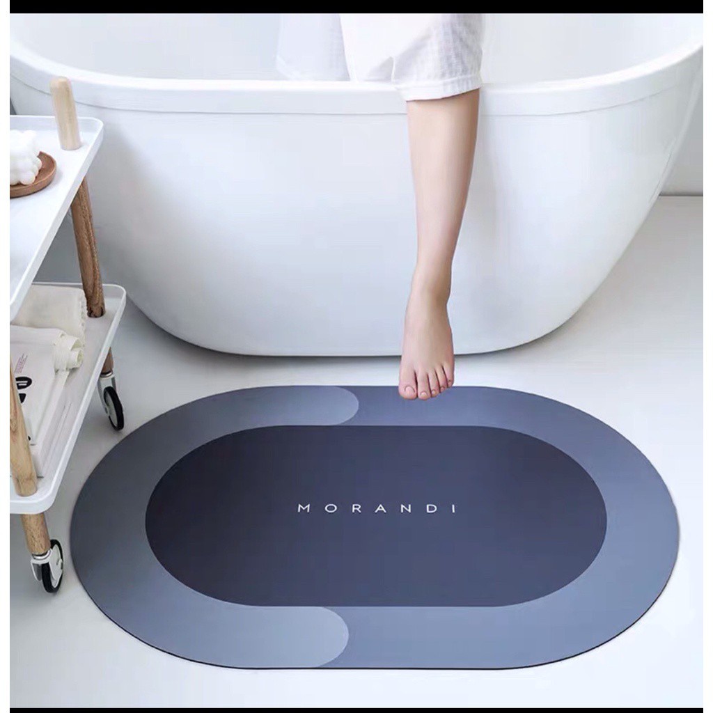 Thảm lau chân nhà tắm siêu thấm hút , Thảm chùi chân dễ dàng vệ sinh Thế Giới Khăn