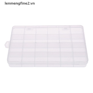 {FCC} 24 Compartments Plastic Box Case Jewelry Bead Storage Container Craft Organizer
 {lenmengfine2}