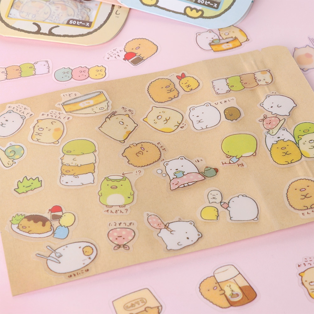 Bộ 50 Sticker Dán Trang Trí Hình Động Vật Đáng Yêu