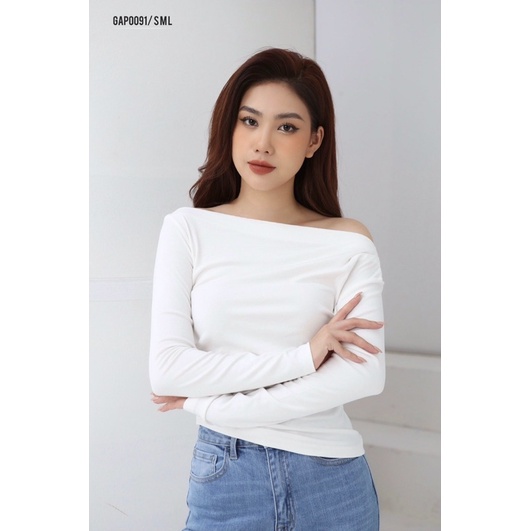 Áo thun dài tay lệch vai gap0091