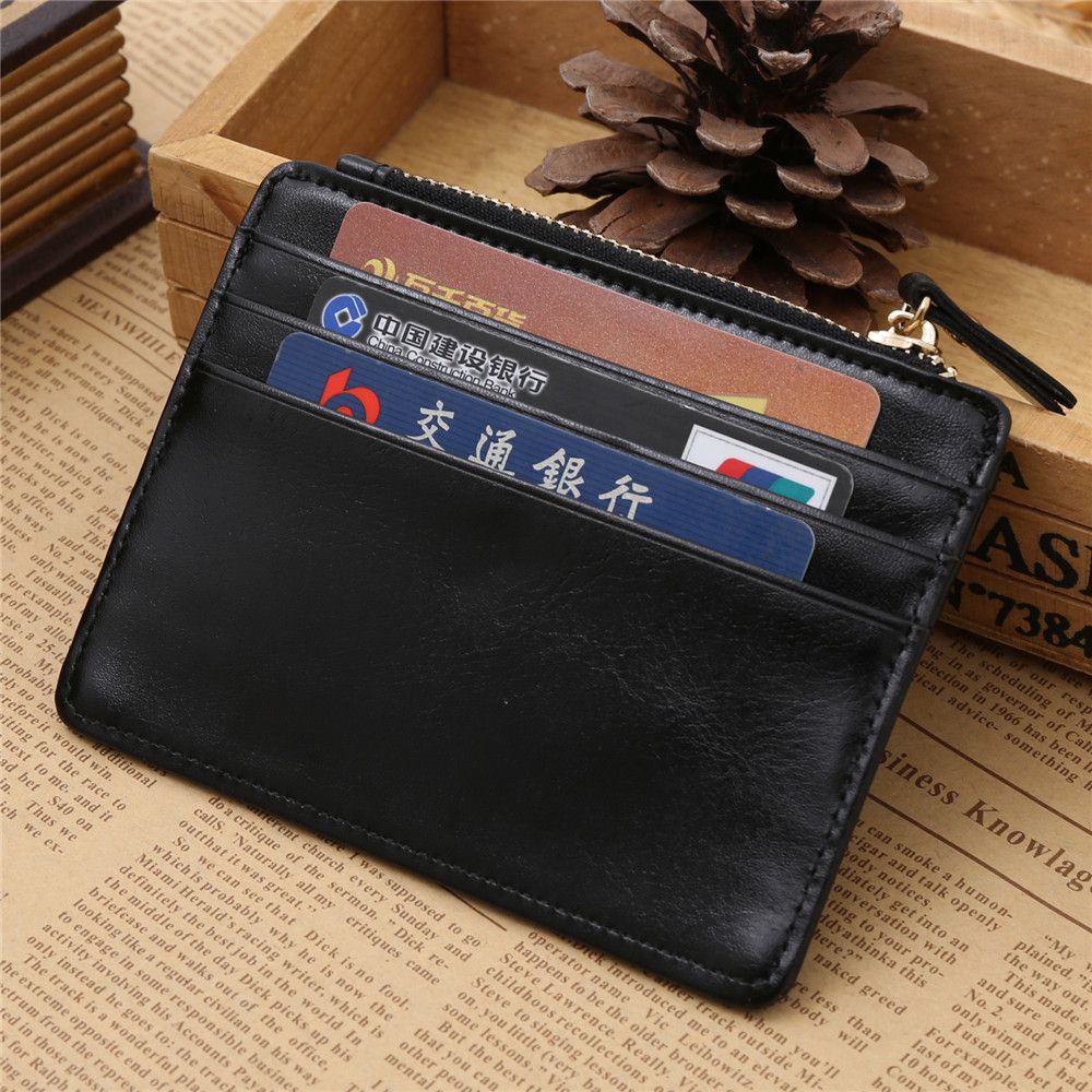 ANEMONE Slim Credit Card Holder Purse Bag Pouch PU Leather Lady's Wallet