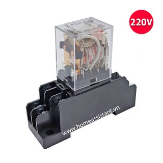 Rờ le trung gian 8 chân - relay kính - rơle kiếng 220v 2n