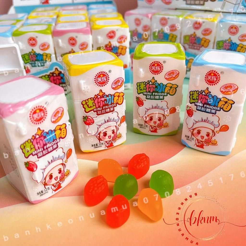 Sỉ- Lốc 20 cái kẹo dẻo tủ lạnh mini hình trái cây XIAOHUI Hongkong cái 12gam