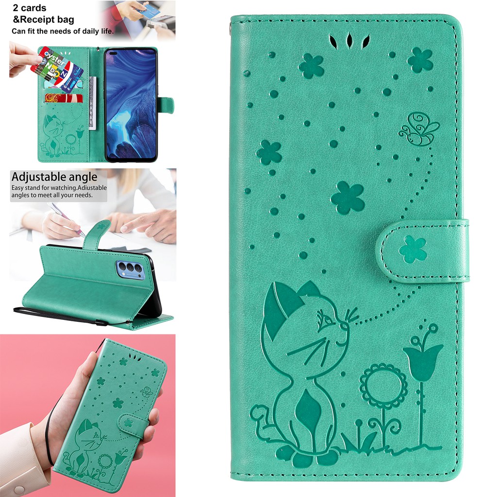 Bao Da Điện Thoại Pu Mềm Nắp Gập Tích Hợp Ví Kèm Ngăn Đựng Thẻ Cho Oppo A15 A72 A73 5g Reno5 Reno4 Pro Ốp | BigBuy360 - bigbuy360.vn