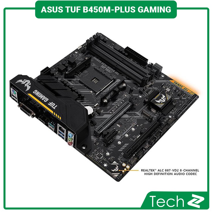 Mainboard ASUS TUF B450M-PLUS GAMING (AMD B450, Socket AM4, m-ATX, 4 khe RAM DDR4)