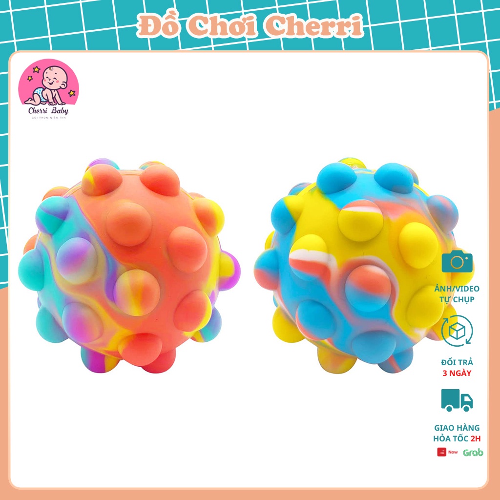 Bóng Pop It Phát Sáng Silicone, Đồ Chơi Trẻ Em Giải Trí Thông Minh Giải Tỏa Áp Lực