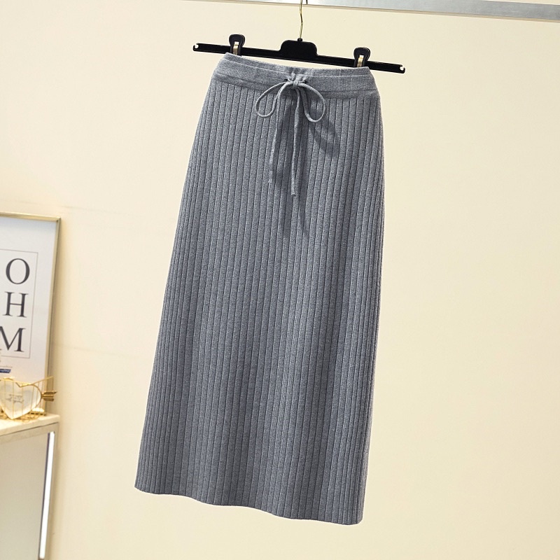 Chân váy len midi dây eo cao cấp