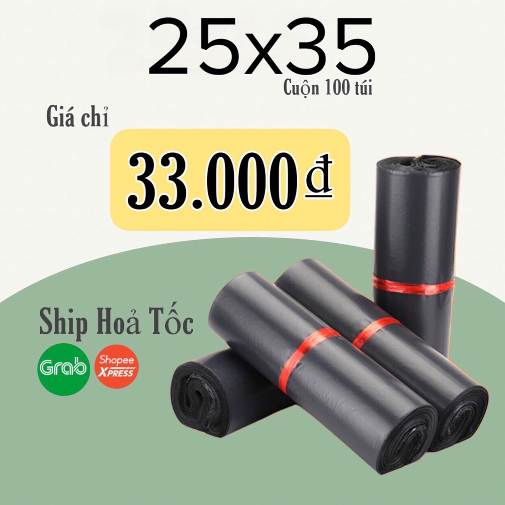 Túi Gói Hàng,Túi Niêm Phong Size 25x35cm Cuộn 100 Cái Tiện Ích Bảo Mật Cao