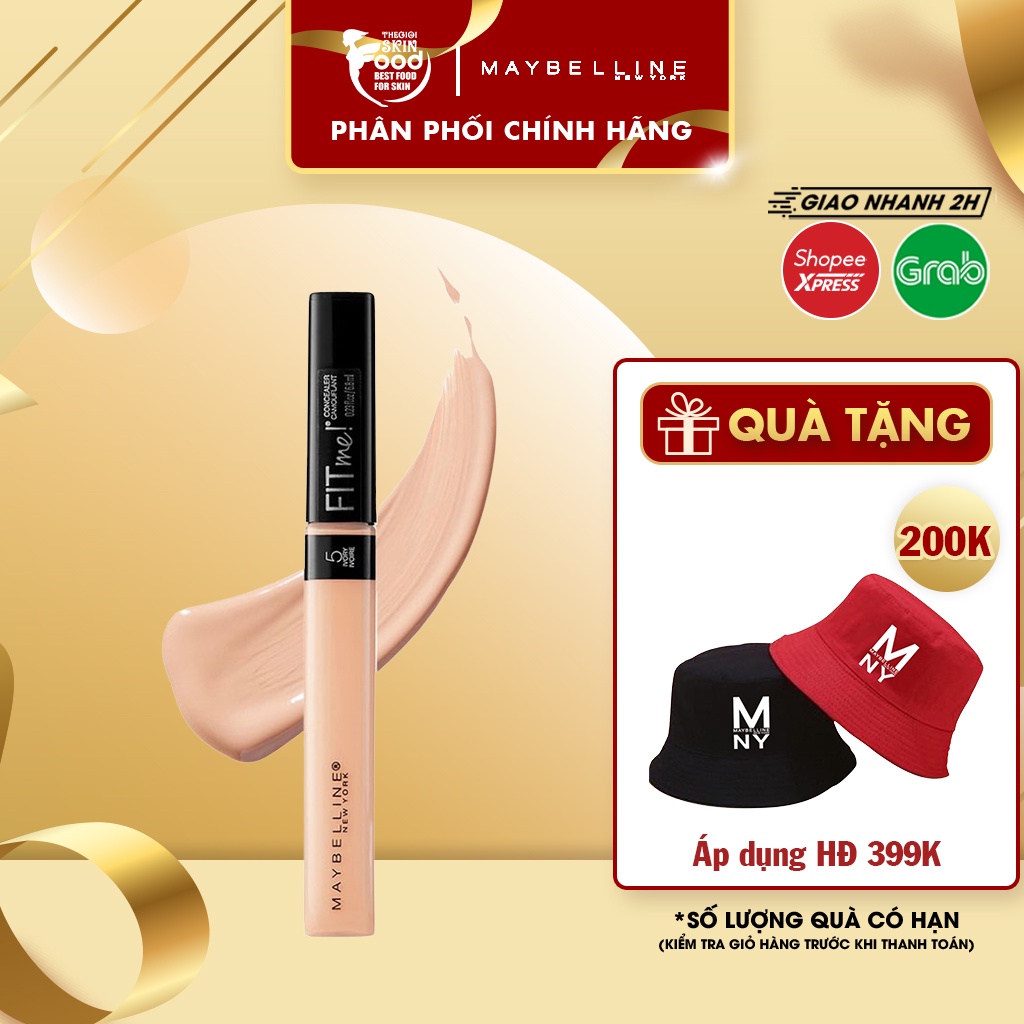 Kem Che Khuyết Điểm Mịn Lì Maybelline Fit Me Concealer With Chamomile Extract 6.8ml
