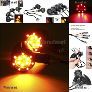 Warmheart Motorcycle Bike LED Amber+red Turn Signal Blinker Light Indicator Bulbs