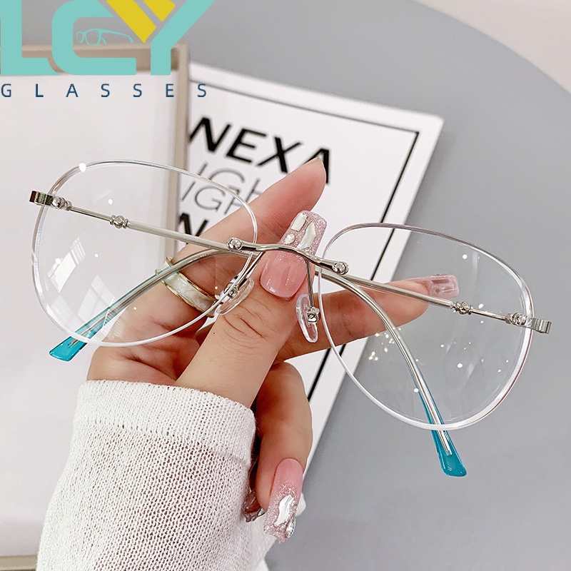 Kính Chống Nắng Lcy Không Viền Xanh Dương Mới -0°-400° Kính 3306