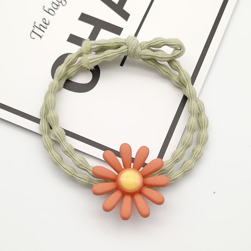 Dây Cột Tóc Cao Su Họa Tiết Hoa Cúc Nhỏ Dễ Thương
