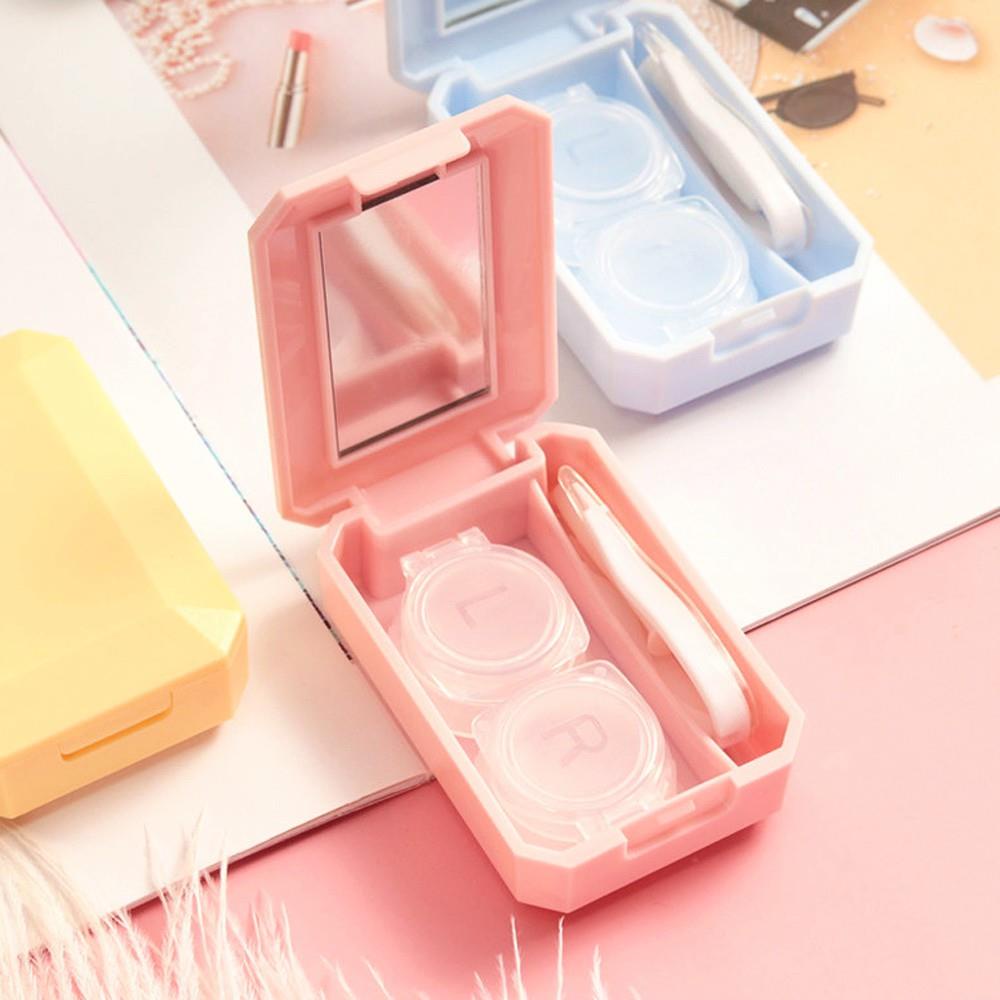 Set hộp đựng kính áp tròng nhíp và hộp đựng có gương MIDROO tiện lợi giao màu ngẫu nhiên
