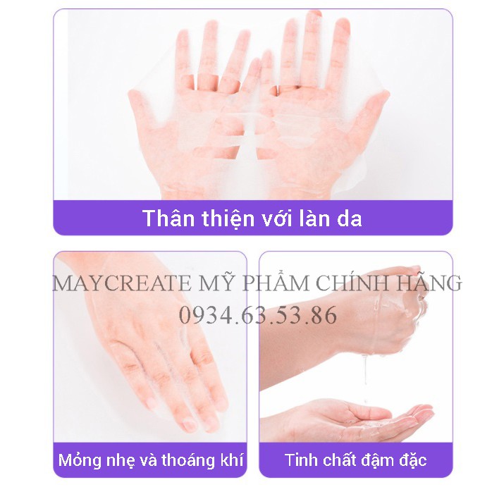 Mặt Nạ HA Dưỡng Ẩm Trắng Da Maycreate Mask Ha 1 Miếng Hàng Nội Địa Trung.