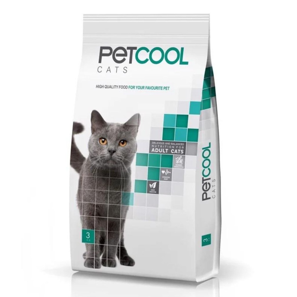 PET COOL 3Kg - Thức ăn hạt cho mèo mọi lứa tuổi cao cấp từ Thổ Nhĩ Kỳ