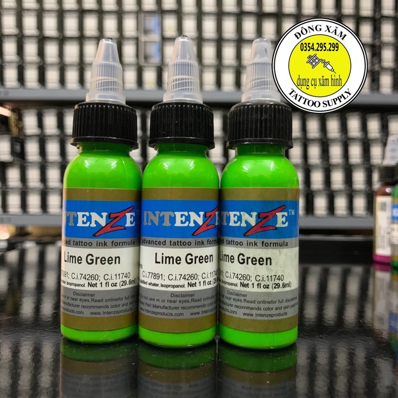 Mực xăm màu xanh nõn chuối lime green 30ml