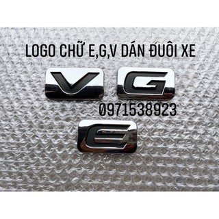 logo chữ nổi E G V chuyên dán thân xe TOYOTA INNOVA, HILUX, FORTUNER